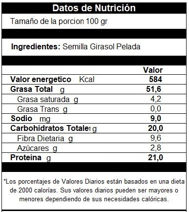 Girasol Pelado Sin Cascara