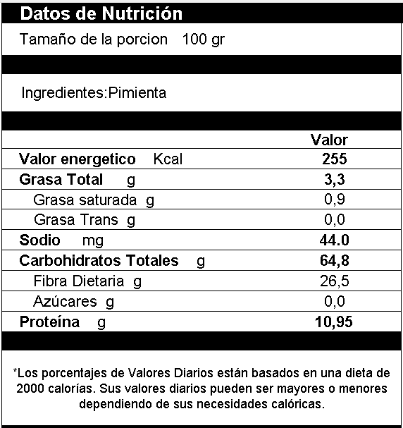 Pimienta Negra Entera