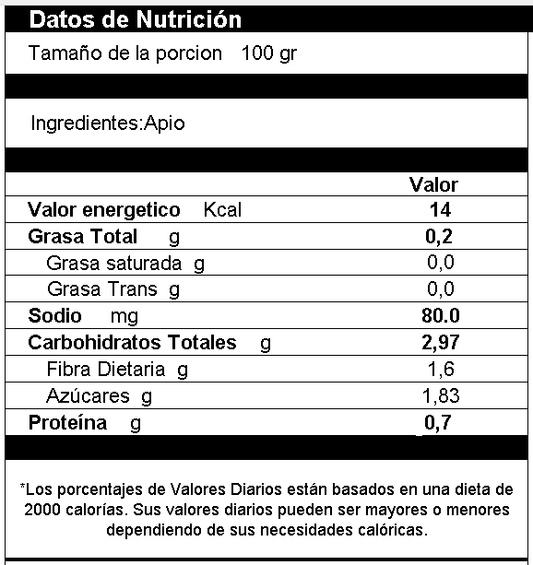 Apio Deshidratado En Polvo