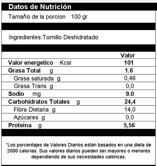 Tomillo Deshidratado En Polvo