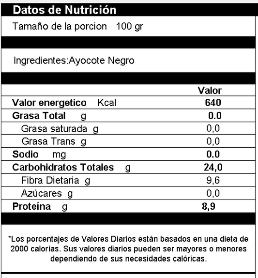 Frijol Ayocote Negro