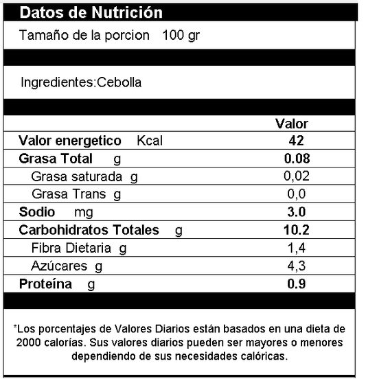 Cebolla En Hojuela Deshidratada