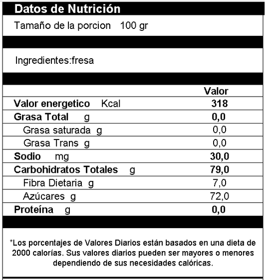 Fresa Entera Deshidratada