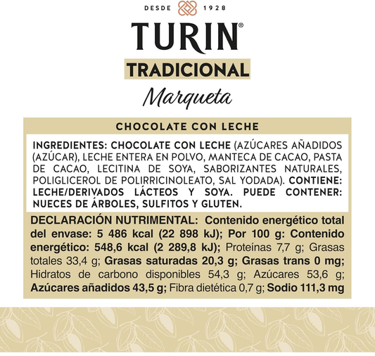 Marqueta Turin Chocolate de Leche