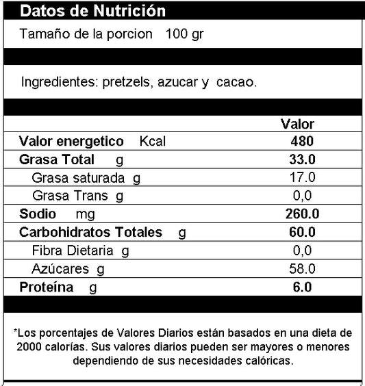 Pretzel Cubierta De Chocolate con Leche