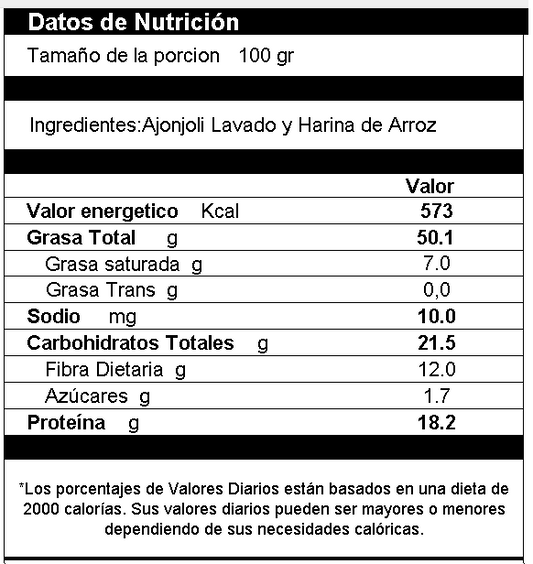 Harina De Ajonjolí Sésamo Negro