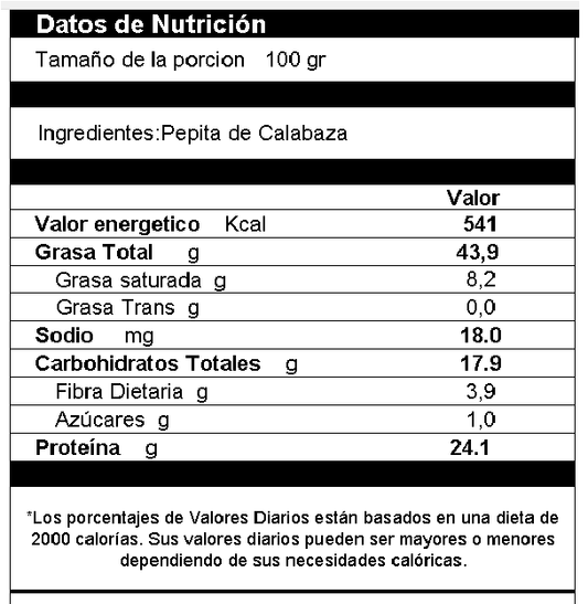 Pepita De Calabaza Pelada Nacional