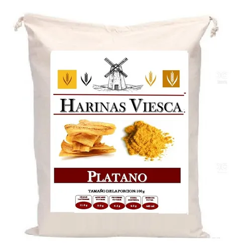 Harina De Plátano Maduro Deshidratado