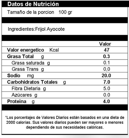 Frijol Ayocote Amarillo