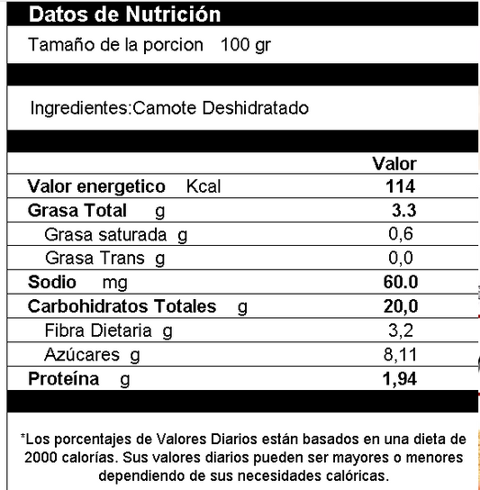 Harina De Camote Amarillo