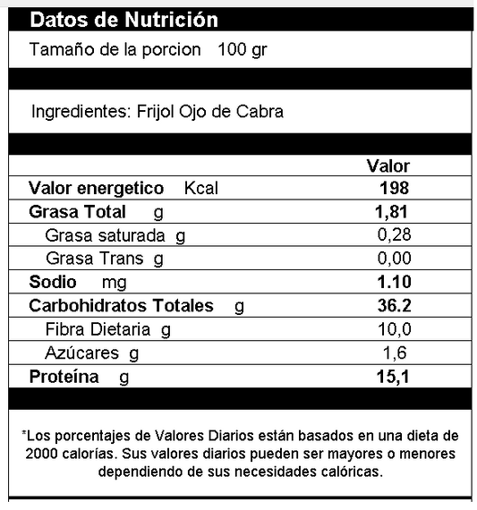 Frijol Ojo de Cabra