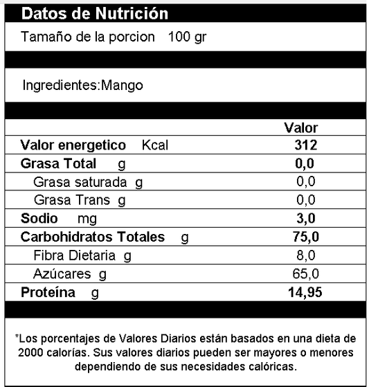 Mango Deshidratado En Trozos