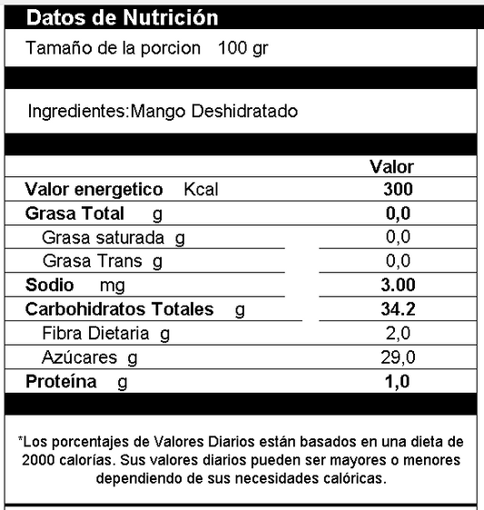 Mango Deshidratado en Polvo