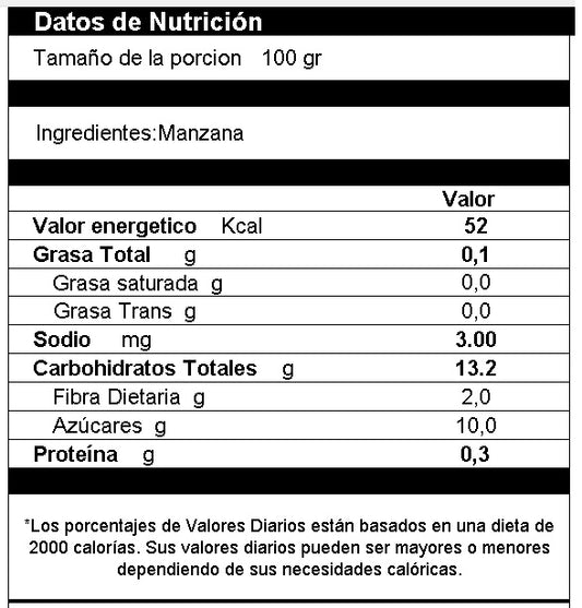 Manzana En Polvo Deshidratada