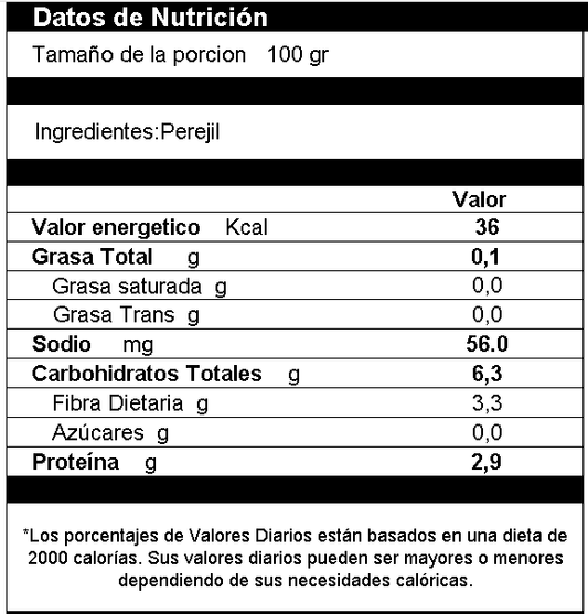 Perejil Deshidratado