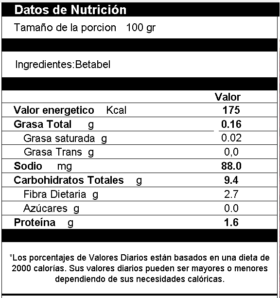 Betabel Deshidratado en hojuela