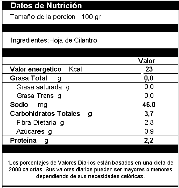 Hoja De Cilantro en Polvo