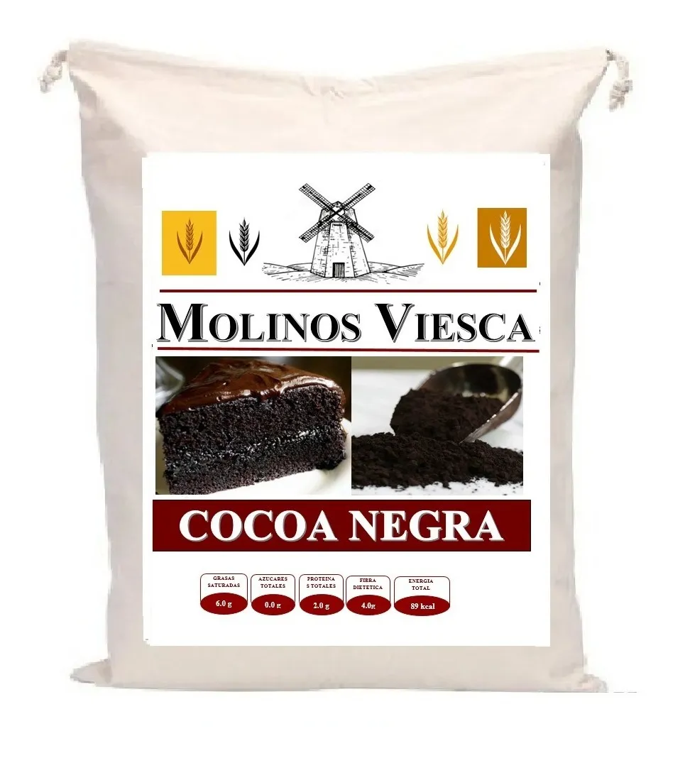 Cocoa Negra Alcalina sin Azucar