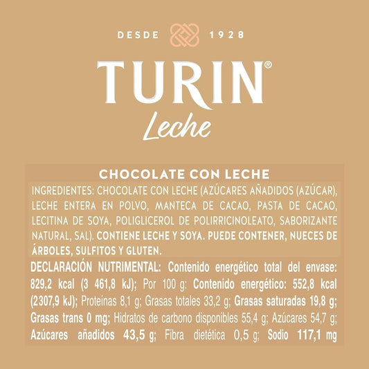 Chocolate con Leche 29% Cacao Confitiere Turin