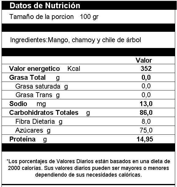 Mango Con Chile Deshidratado