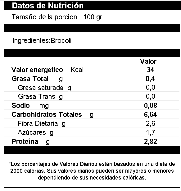 Brócoli Deshidratado En Polvo