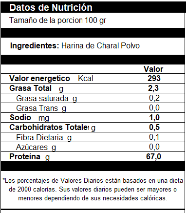 Harina de Charal Deshidratado