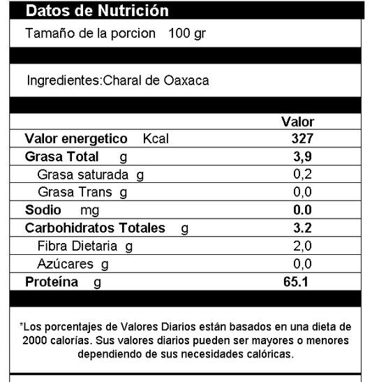 Charal de Oaxaca Deshidratado