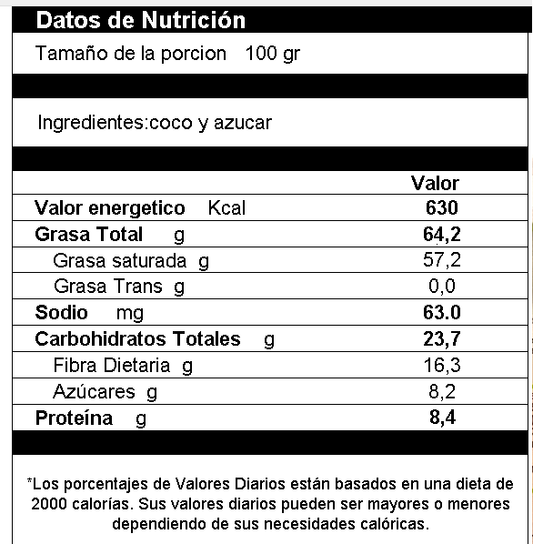 Coco Rallado con Azúcar