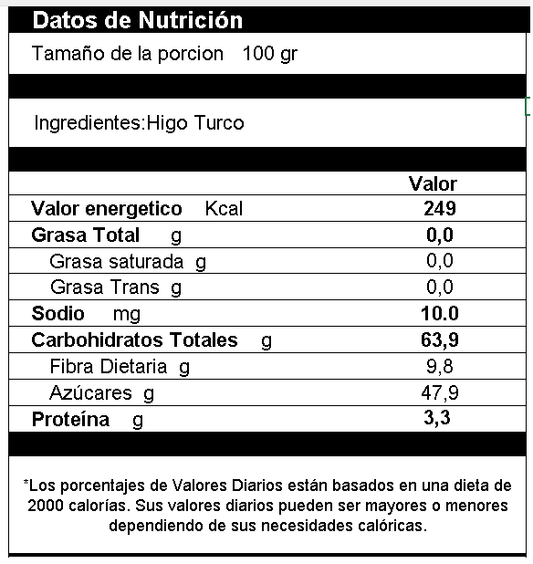 Higos Turcos Deshidratados