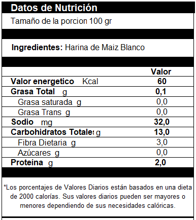 Harina De Maíz Blanco Tostado