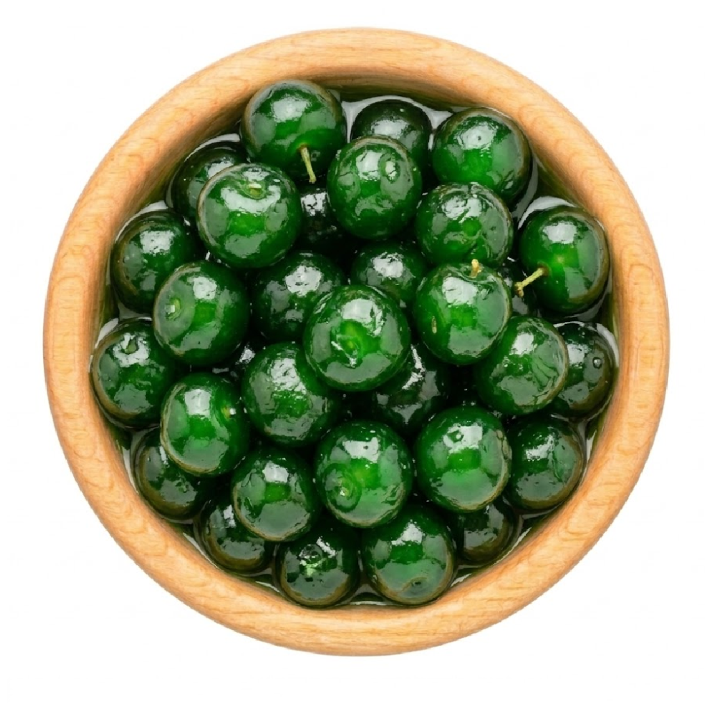Cerezas Verdes en Almibar sin Tallo