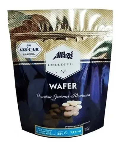 2 Kg Chocolate Amargo Sin Azúcar 55% Cacao Alpezzi Wafer