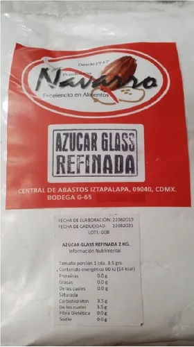 5 Kg Azucar Glass Refinada Navarro Alta Calidad