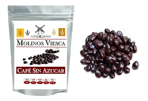 500 Gr De Granos De Café Cubiertos Con Chocolate Sin Azúcar