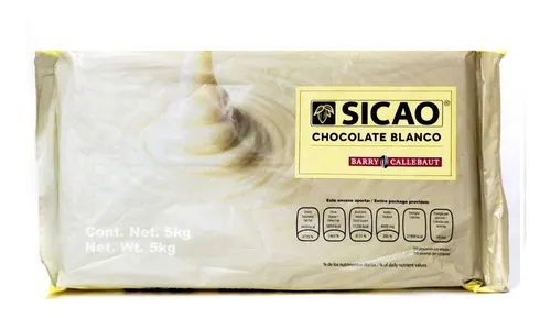 5 Kg De Chocolate Sicao Blanco Marqueta Callebaut Reposteria