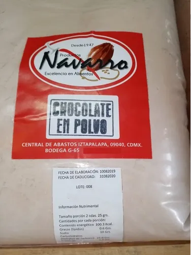 5 Kg De Chocolate En Polvo Primera Calidad