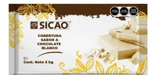 5 Kg Cobertura Sabor Chocolate Sicao Blanco Marqueta