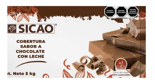 5 Kg Cobertura Sabor Chocolate Sicao Leche Marqueta