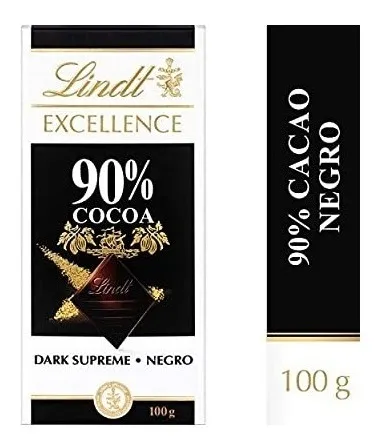 100 Gr Tableta Chocolate Lindor 90% Cacao Amargo