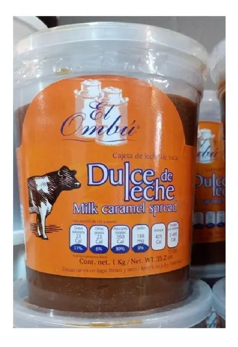 1 Kg De Dulce De Leche El Ombú Cajeta De Leche De Vaca