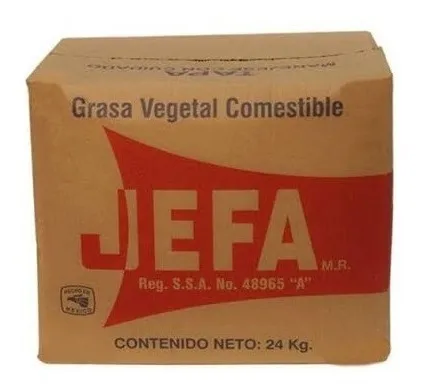 24 Kg Manteca Vegetal Marca La Jefa Excelente Calidad