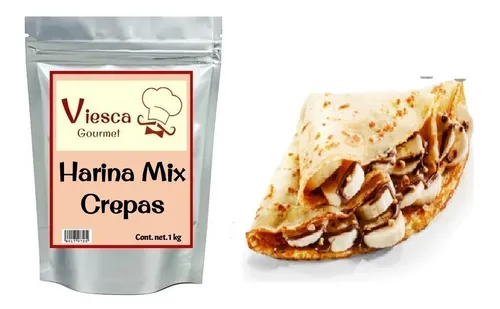 1 Kg De Mix Harina Para Crepas Deliciosa Excelente Calidad