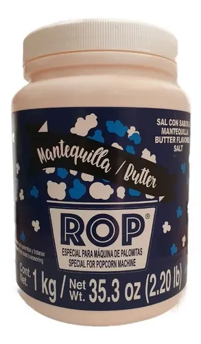 1 Kg De Sal Mantequilla Para Maquina Palomitas Y Botanas