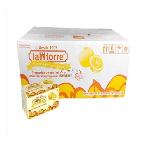 10 Kg Margarina La Torre Sabor Naranja Panadería