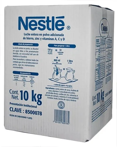 10 Kg De Leche Nestlé En Polvo Excelente Calidad