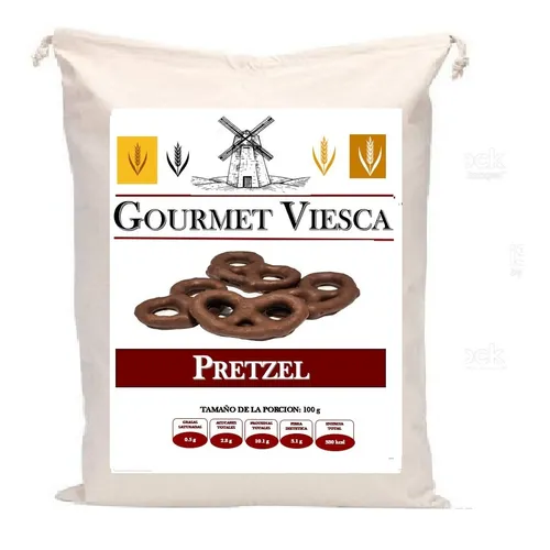 5 Kg Pretzel Con Cubierta De Chocolate Amargo Y Chile Tajín