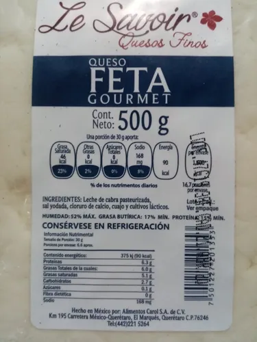 2 Kg De Queso Feta De Leche De Cabra