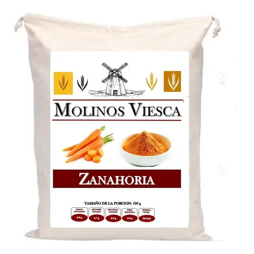 5 Kg Zanahoria Deshidrata En Polvo Molida Harina